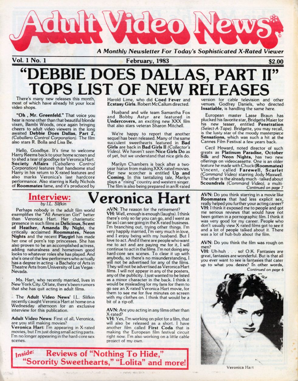 Adult Video News - The Industry Bible, The First Year (1983-84) photo picture