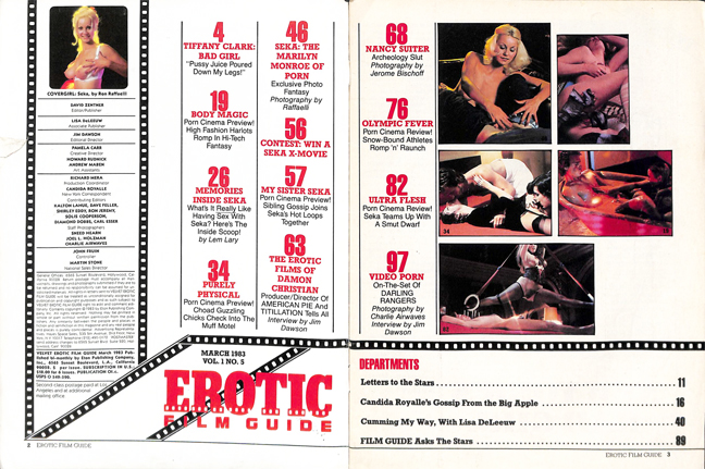 Seka Ultraflesh Porn - The Story of the Birth of 'Erotic Film Guide' (1982/83): An Issue by Issue  Guide - The Rialto Report